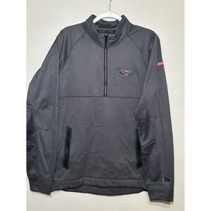 New Era New Orleans Pelicans 1/4‎ Zip Fleece Pullover Budweiser Men's Size Large